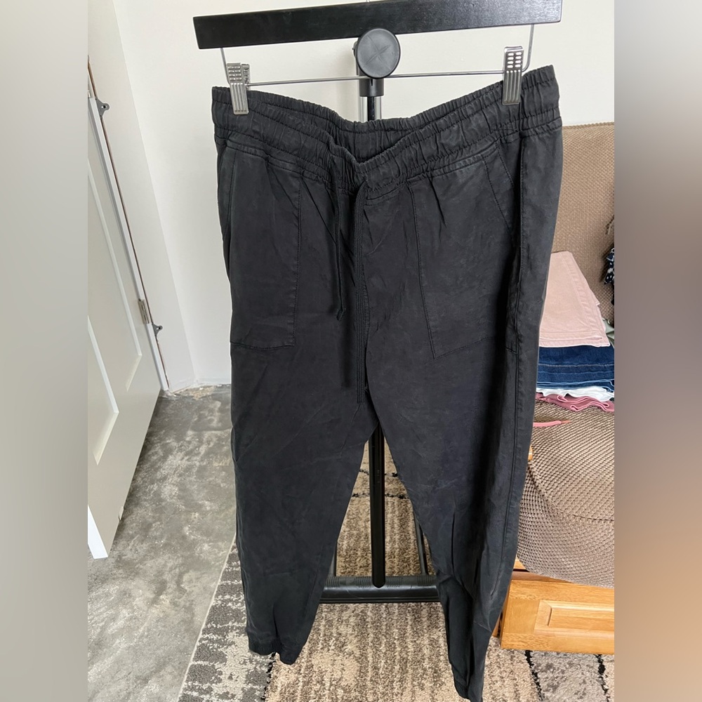 Thread & Supply Black Track Joggers with Elastic Waistband
